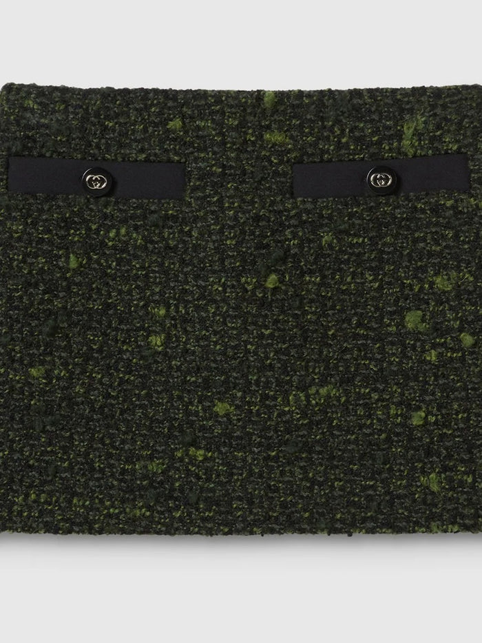 Skirt Multicolor Wool Boucle Green Gonna