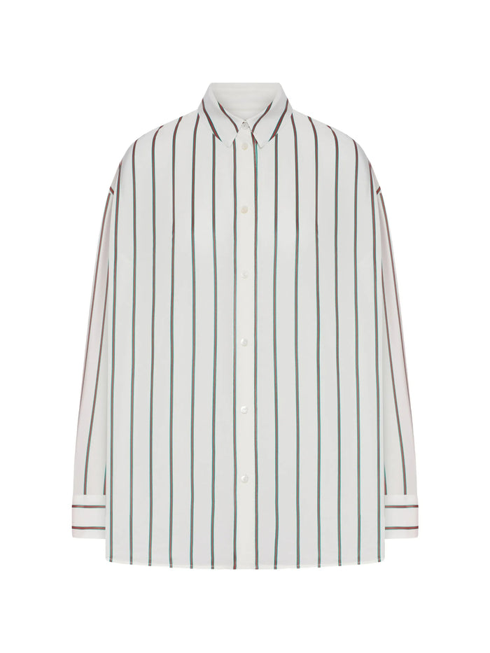 Shirt Web Silk Habotai White Camicia