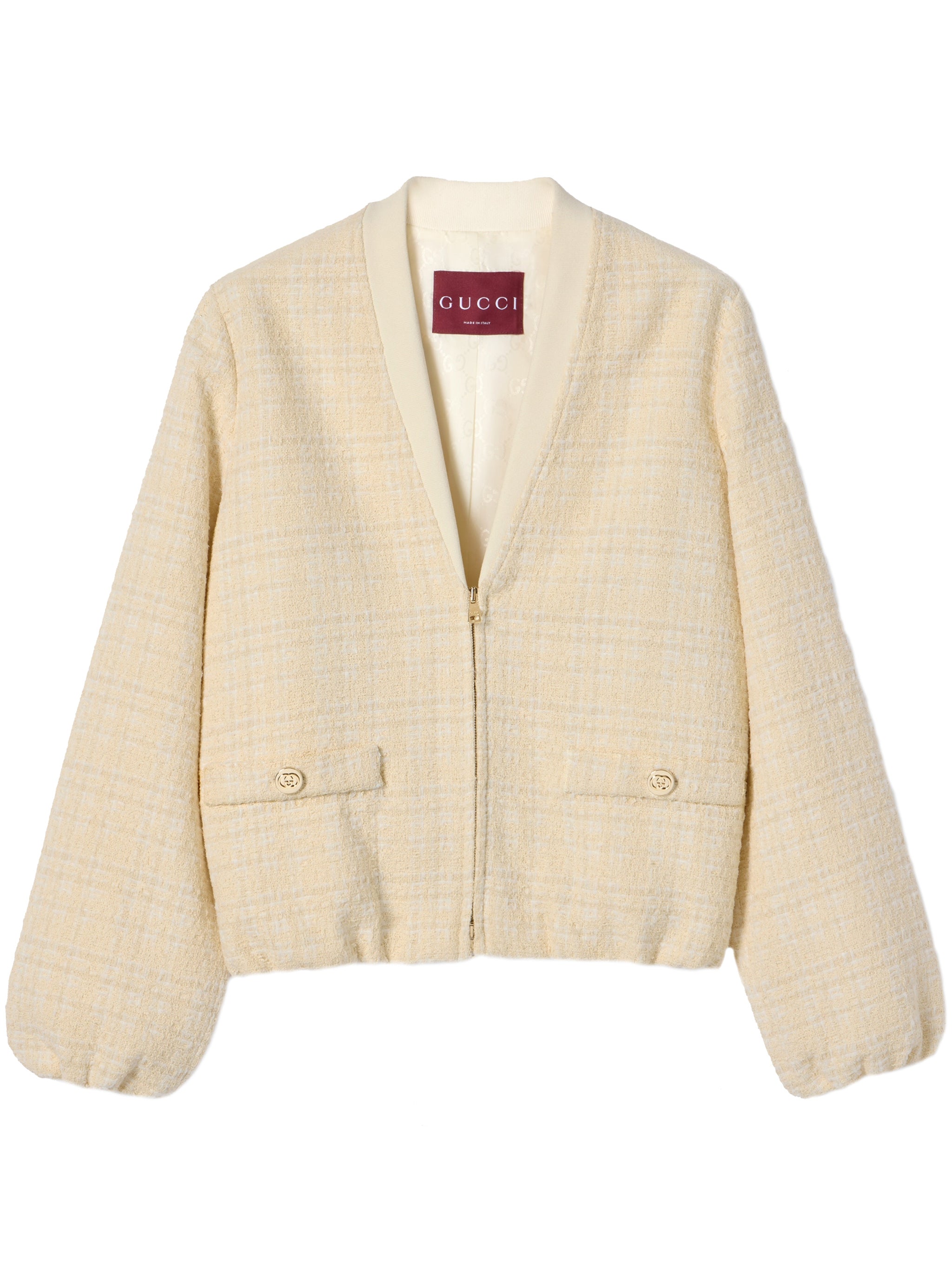 Jacket Check Cotton Tweed Nude & Neutrals Giacca