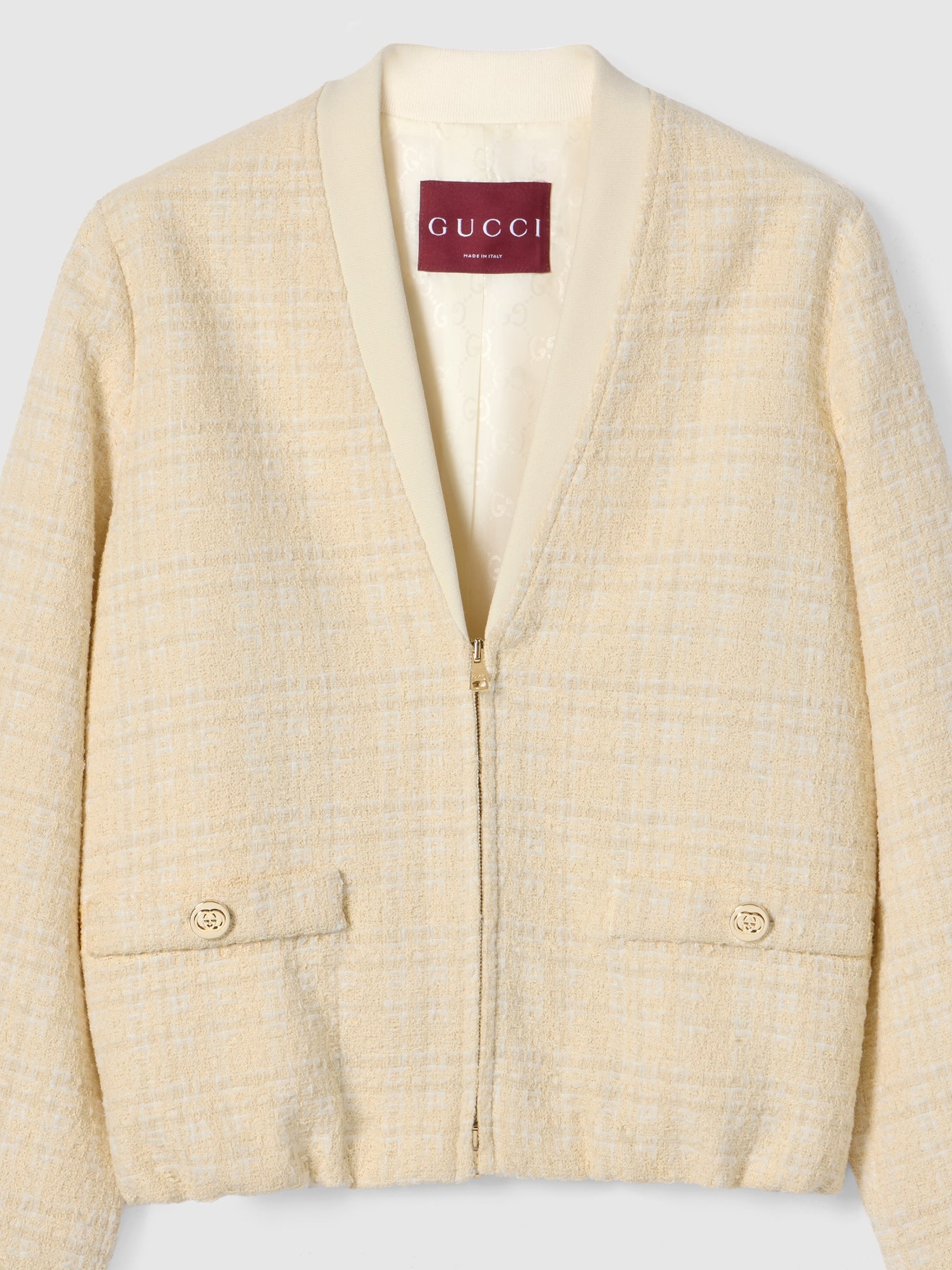 Jacket Check Cotton Tweed Nude & Neutrals Giacca