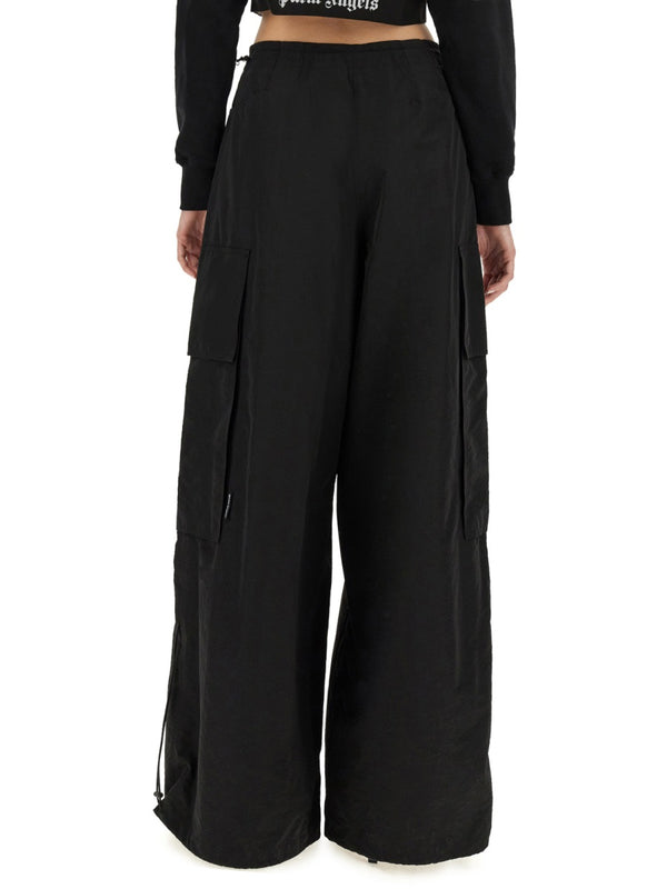 Cargo Pants Black Polyester Polyamide Trousers