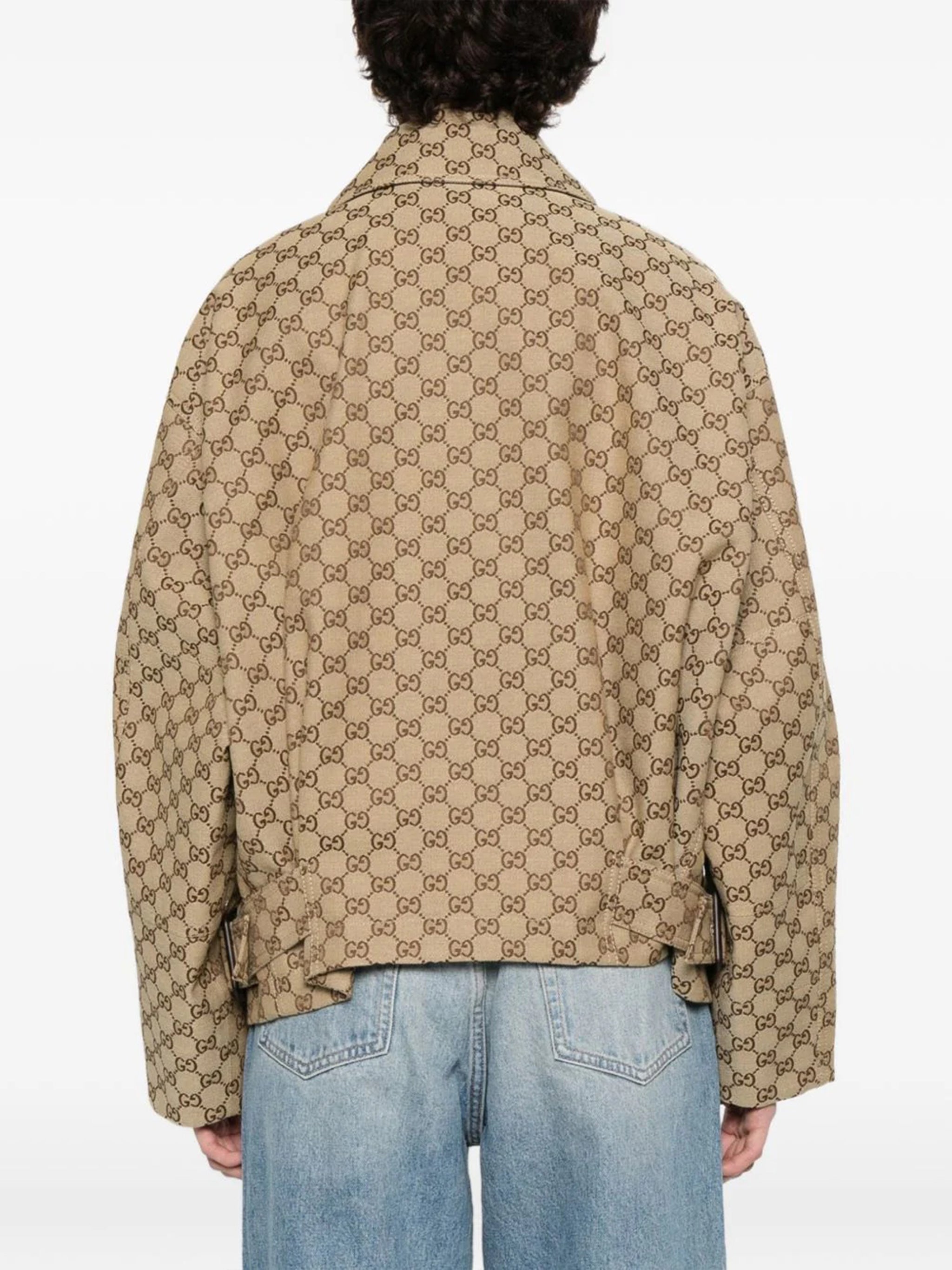Bomber Gg Canvas Nephrite Oro Giacca