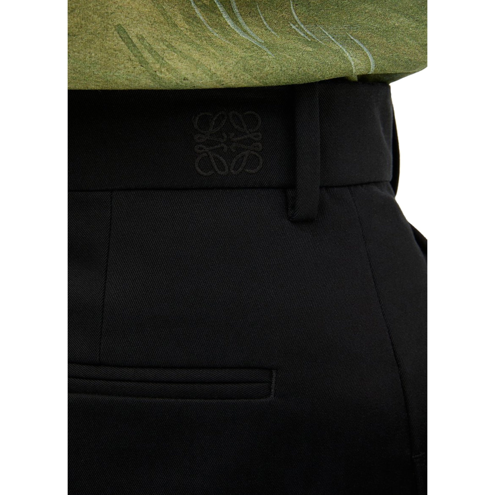 Loewe Cotton And Silk Pants Black