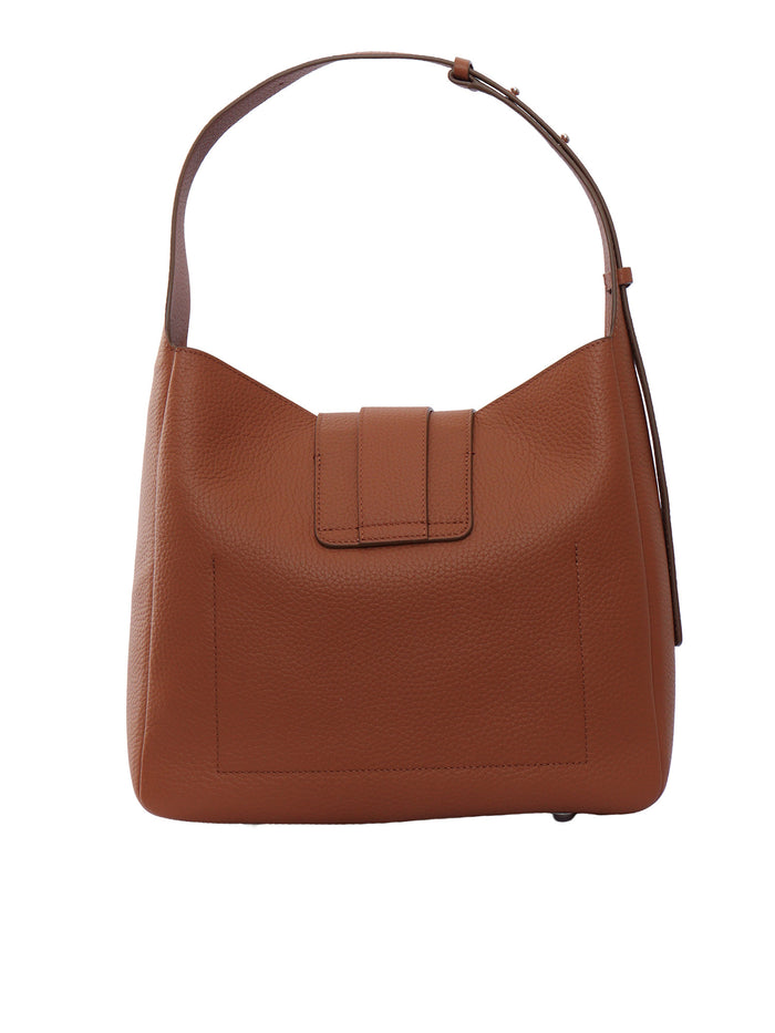 H01X HOBO MINI VERTICALE BAG Brown Calfskin Lining Handbag