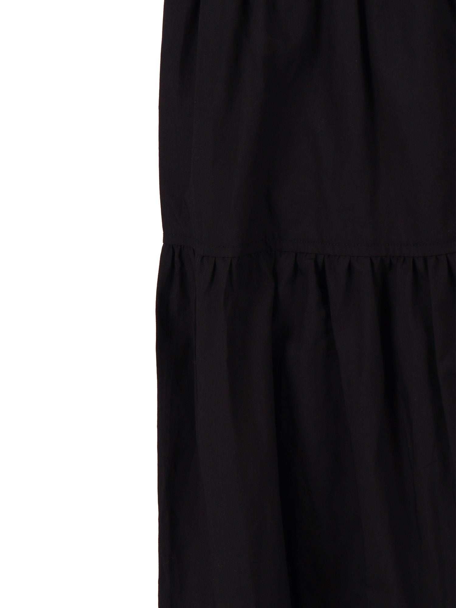 POPLIN MIDI SHIRT DRS Black Organic Cotton Mini Dress