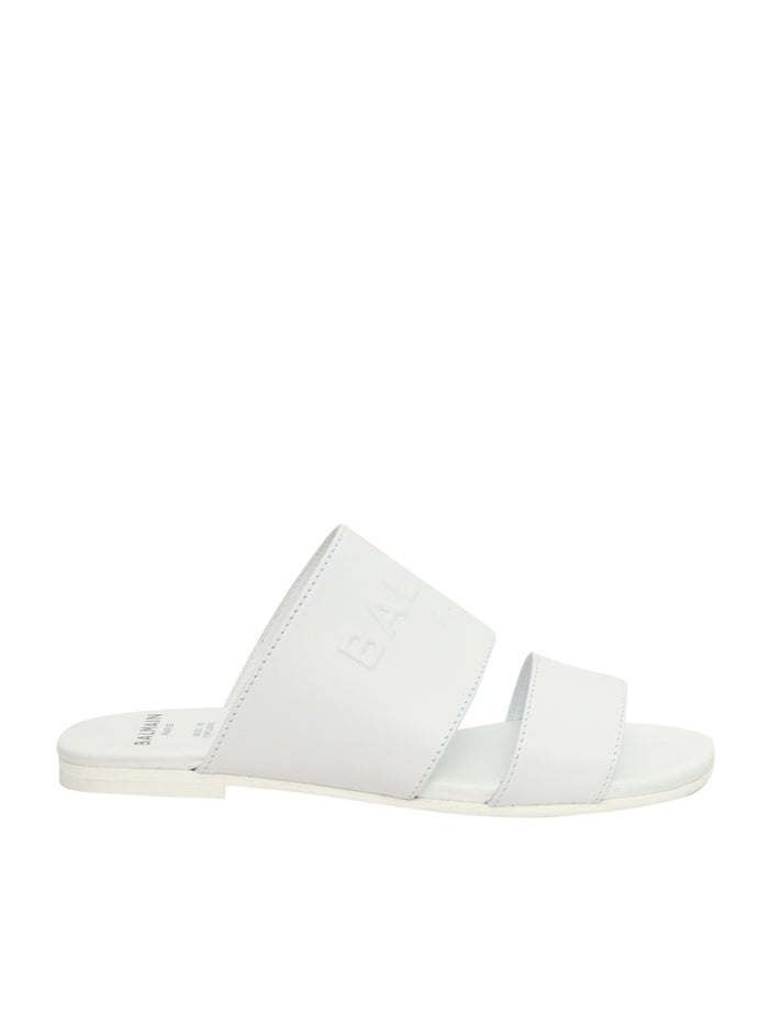 SANDALS White Leather