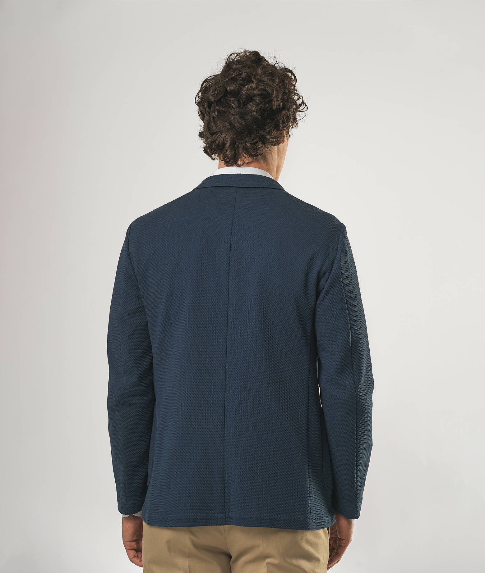 Sporty Cotton Blazer Muscat White Jersey Jacket