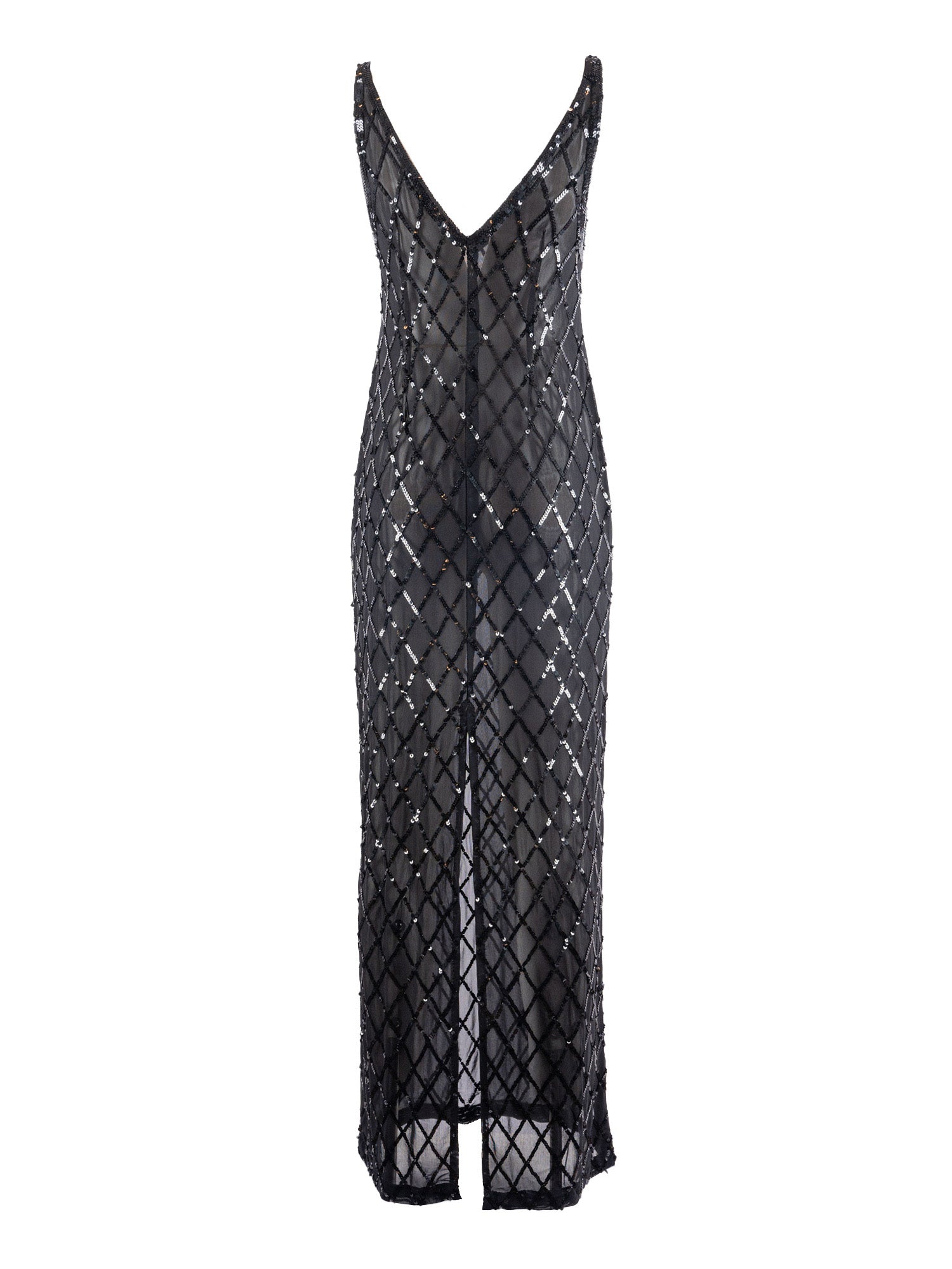 DRESS Black Polyamide Elastane Long
