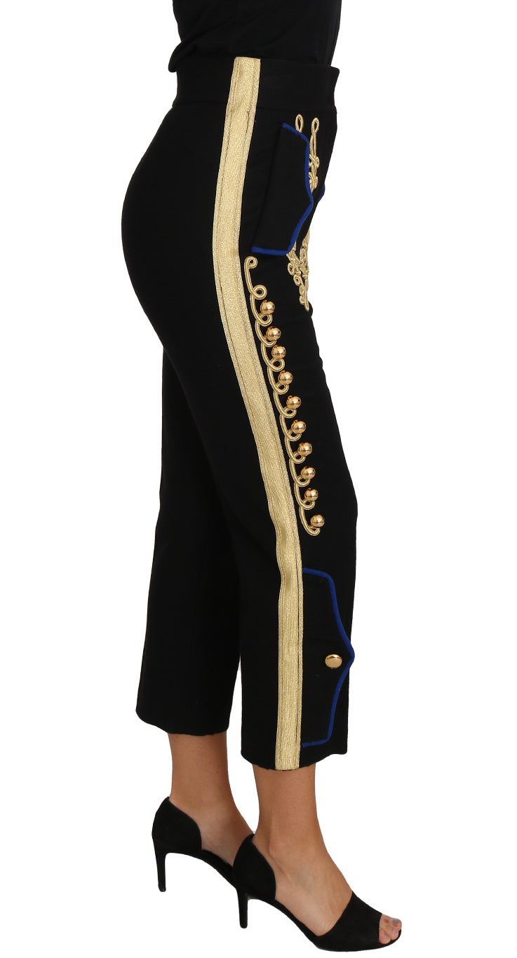 Dolce & Gabbana 95% wool trousers in black
