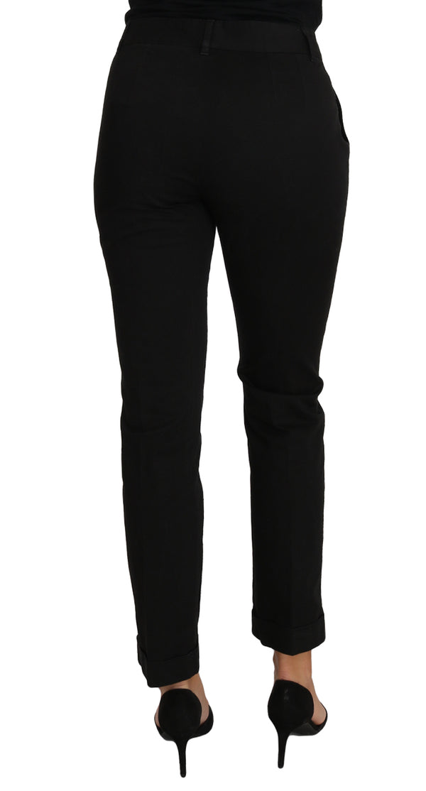 Dolce & Gabbana 98% cotton trousers in black
