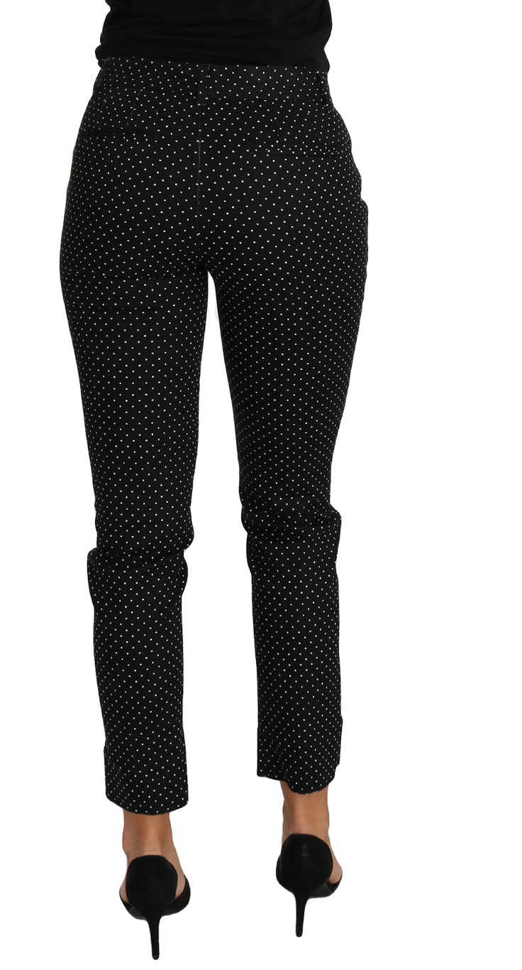 Dolce & Gabbana 97% cotton trousers in black