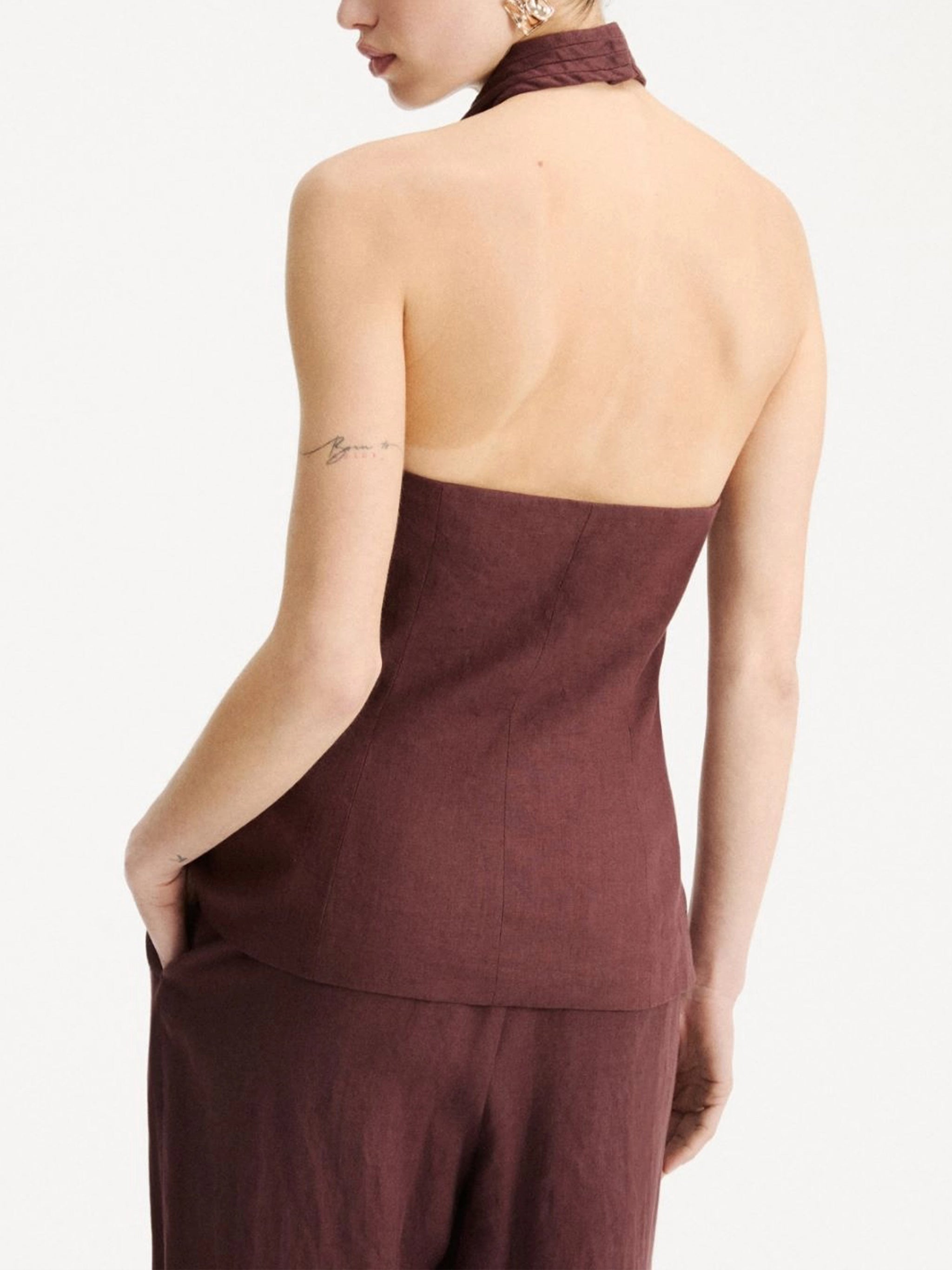 Mllgiorno Brown Top