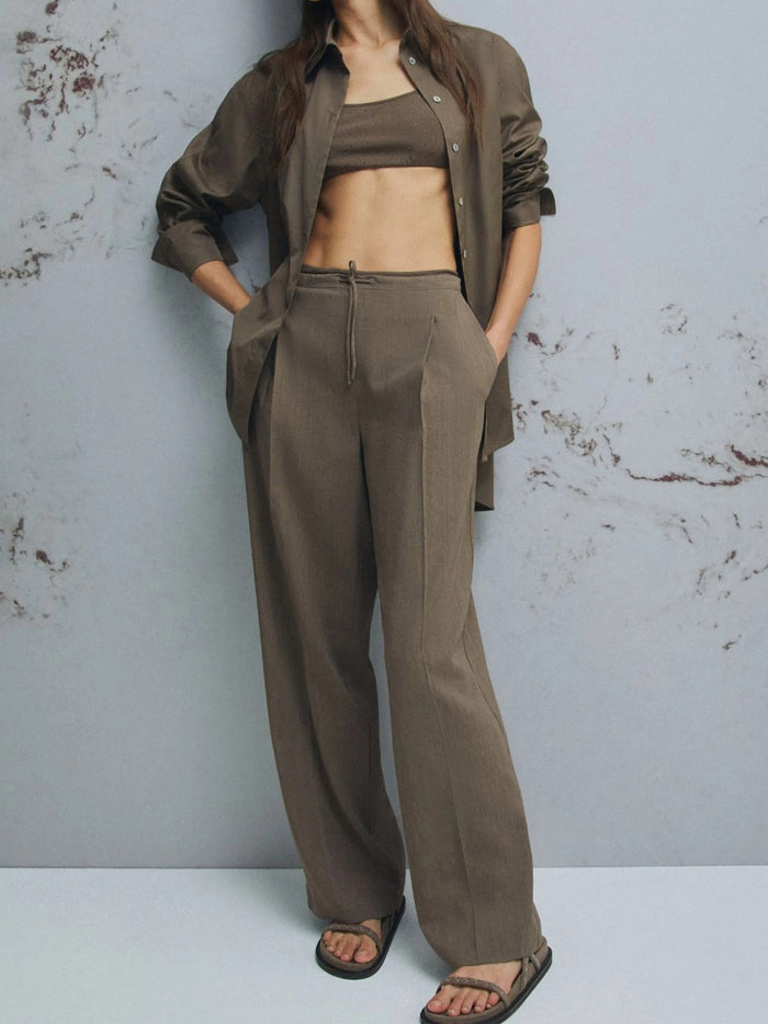 Mlmalloro Brown Pantaloni