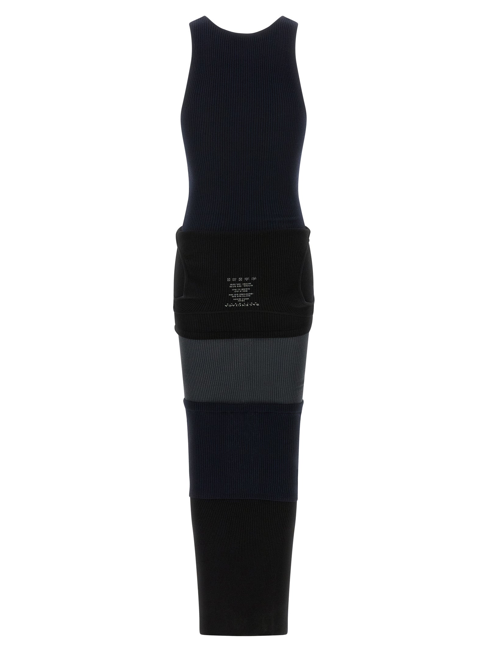 Upside Down dress Black Cotton