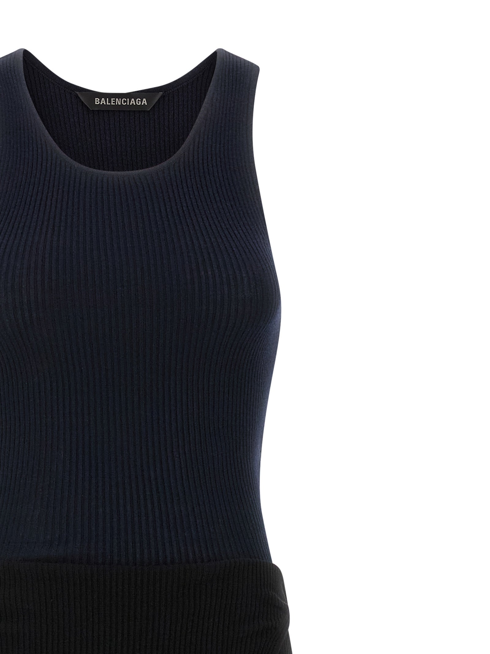 Upside Down dress Black Cotton