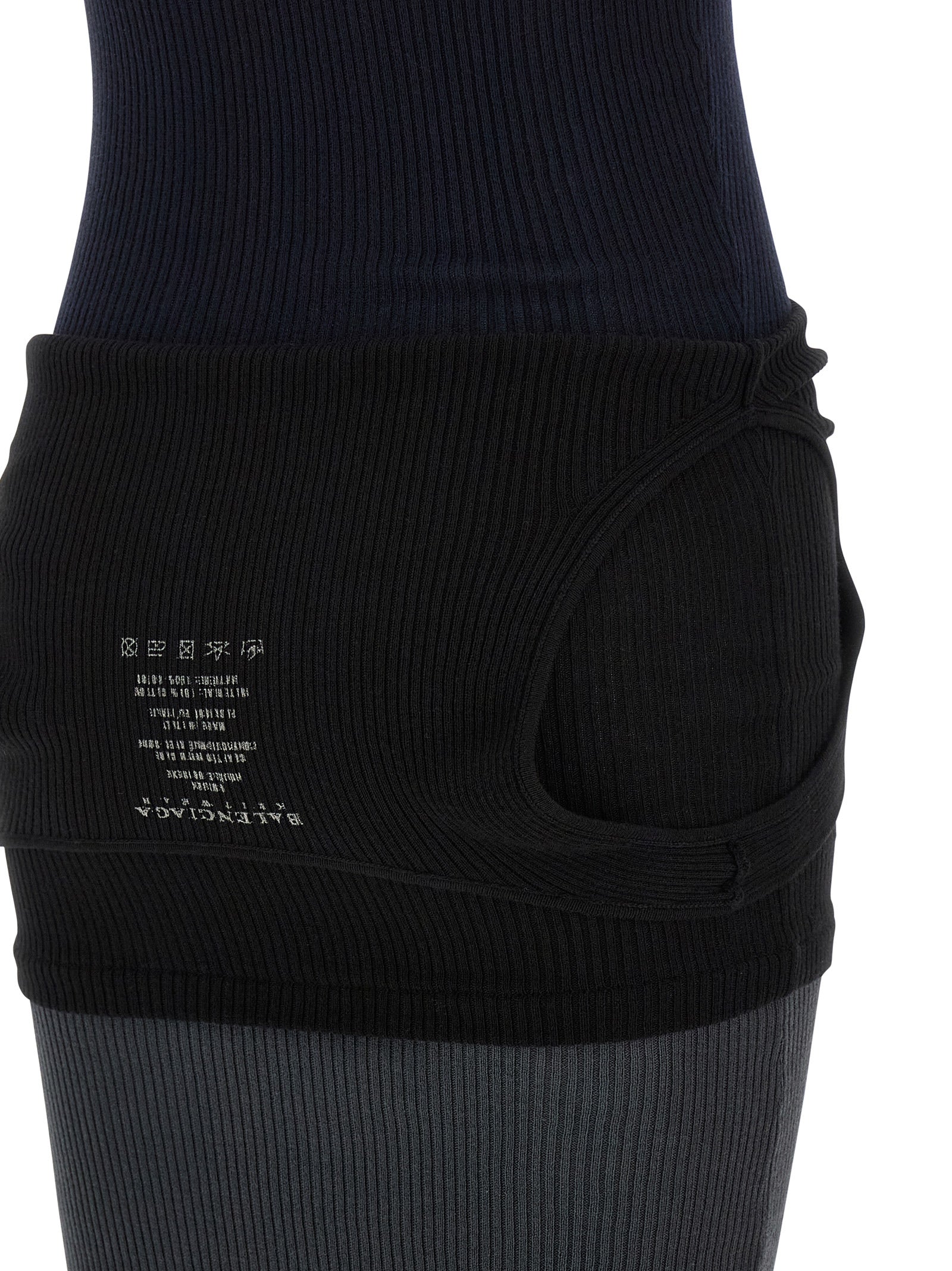 Upside Down dress Black Cotton