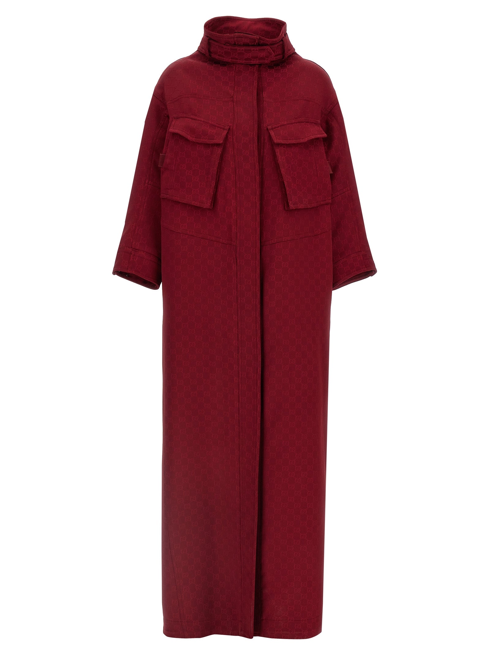 GG Coat Red Viscose Coats, Trench