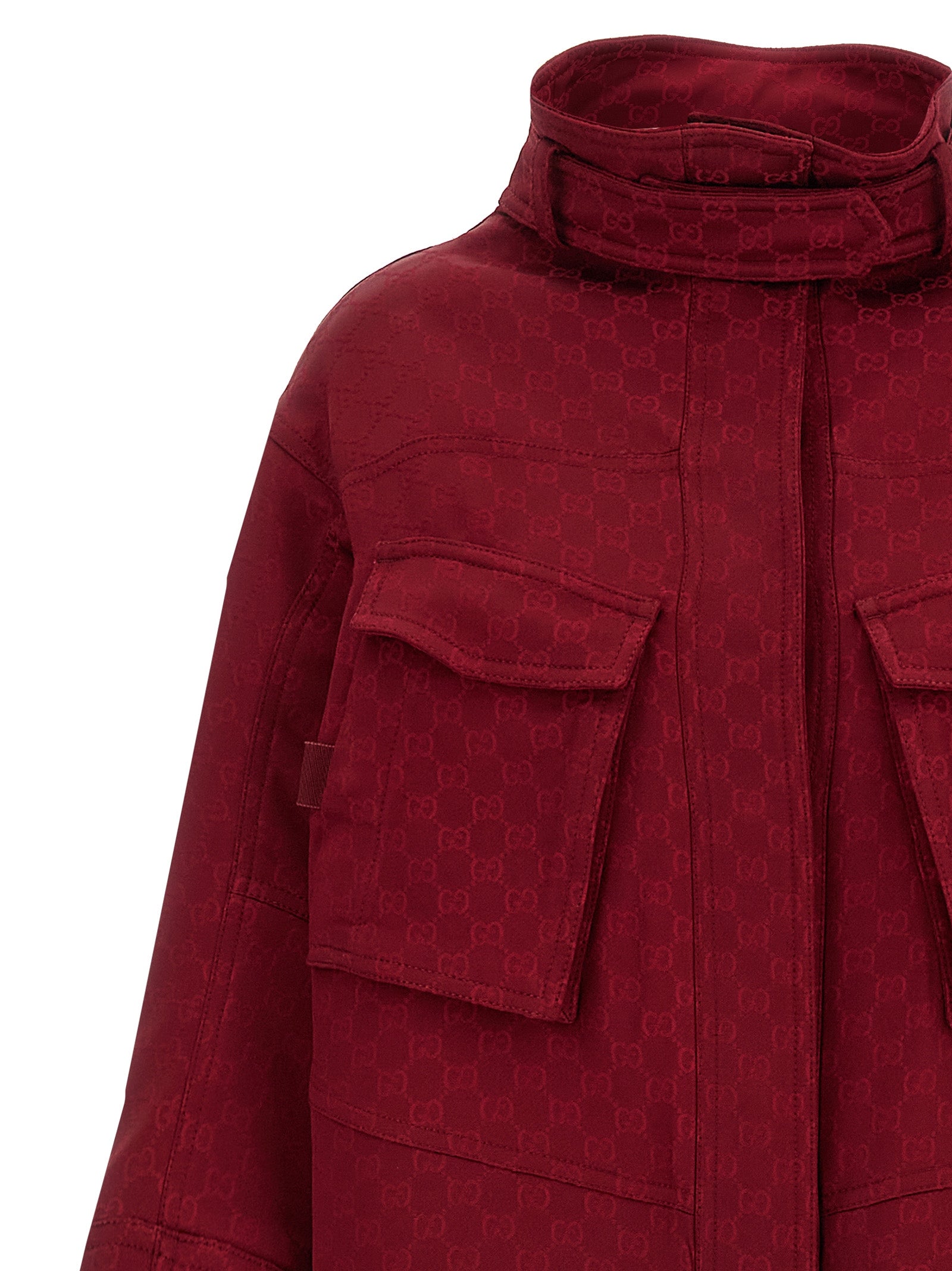 GG Coat Red Viscose Coats, Trench