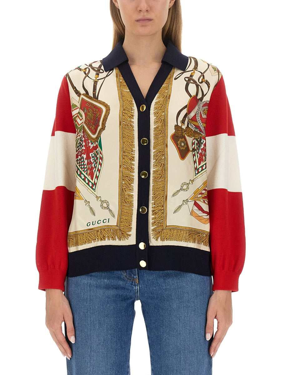 Cardigan Extra-Fine Wool Multicolour Jumpers
