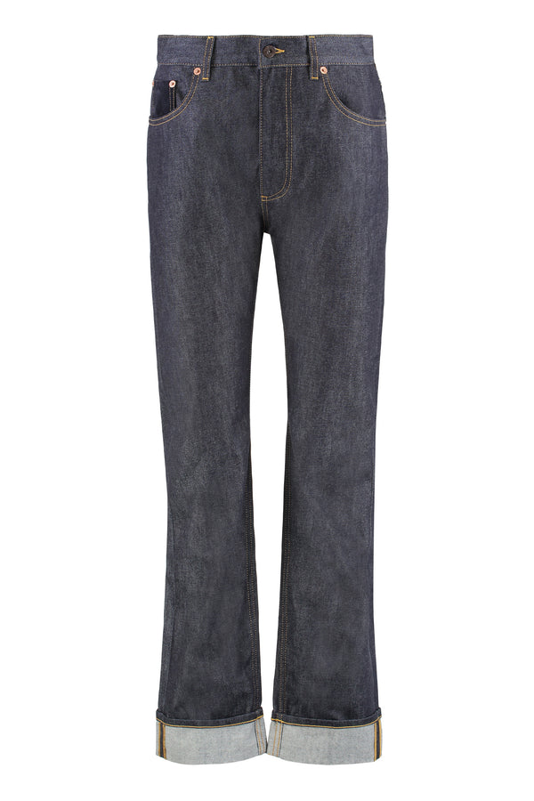 Straight-Leg Jeans Indigo Cotton