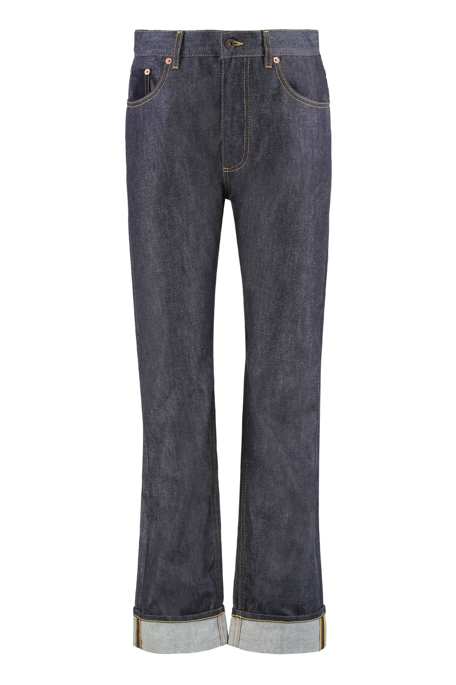Straight-Leg Jeans Indigo Cotton