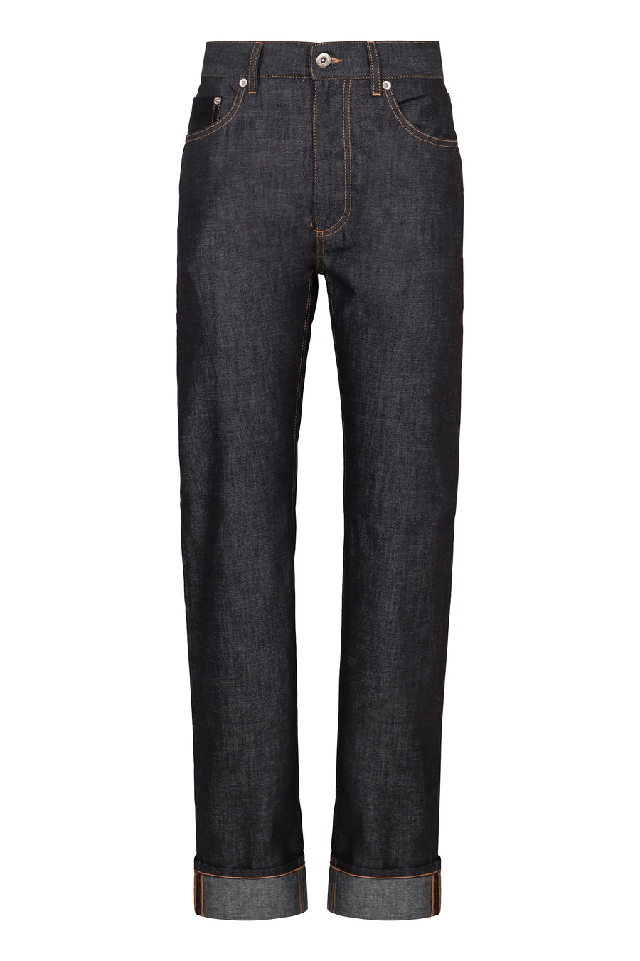 5-Pocket Straight-Leg Jeans Denim Cotton