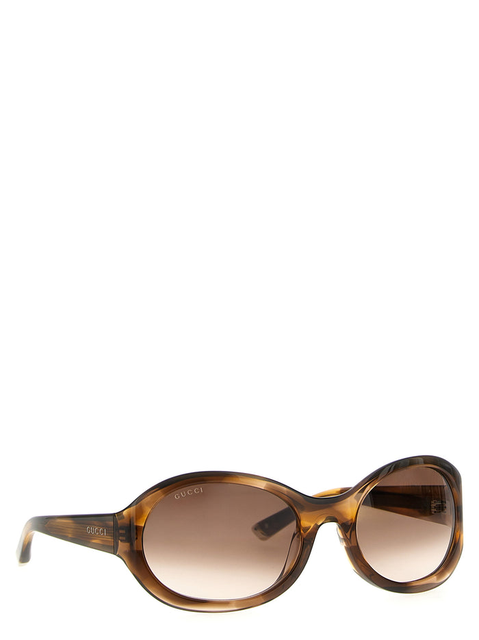 Round sunglasses Brown Acetate