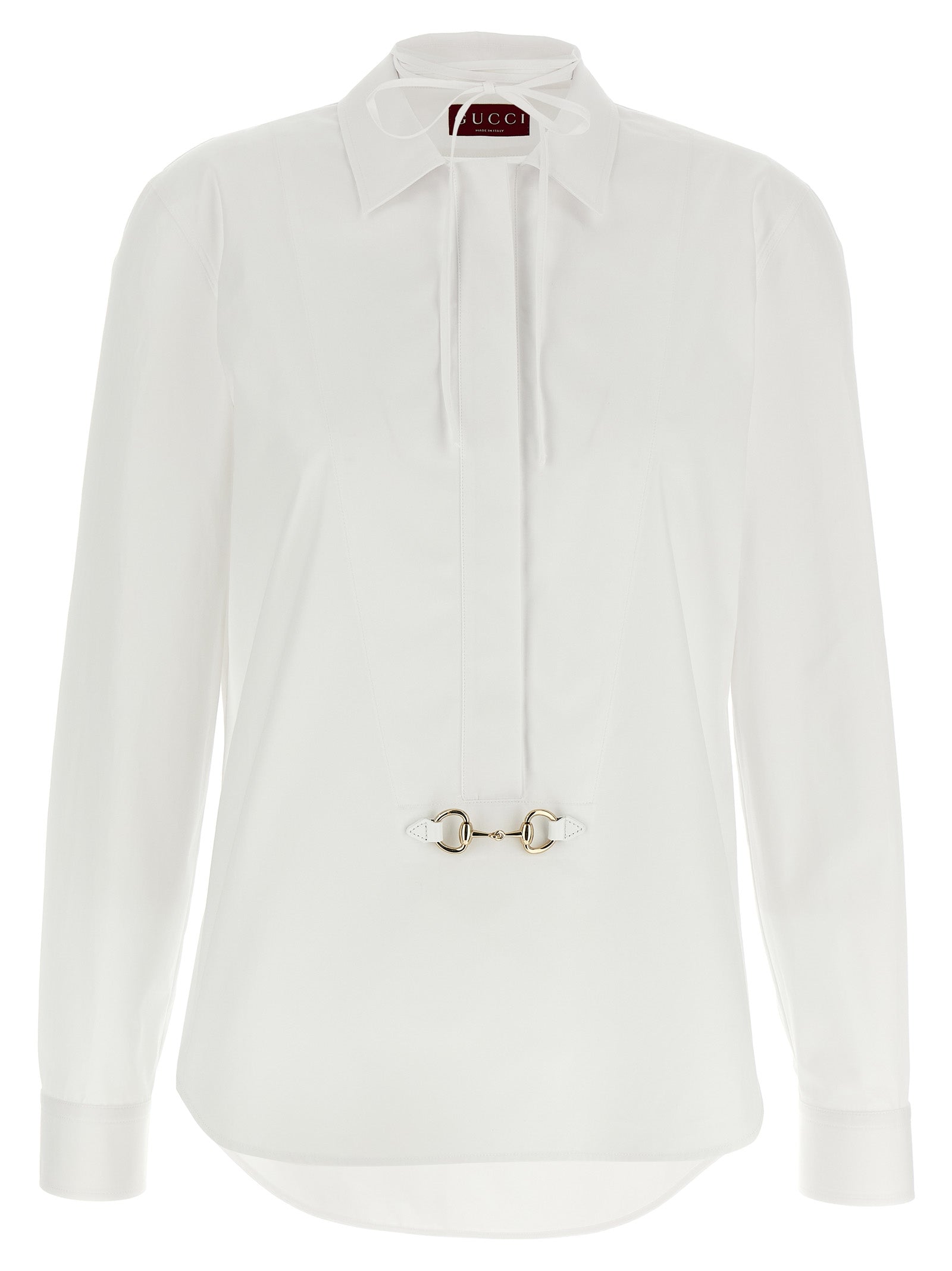 Horsebit shirt White Cotton Shirt, Blouse