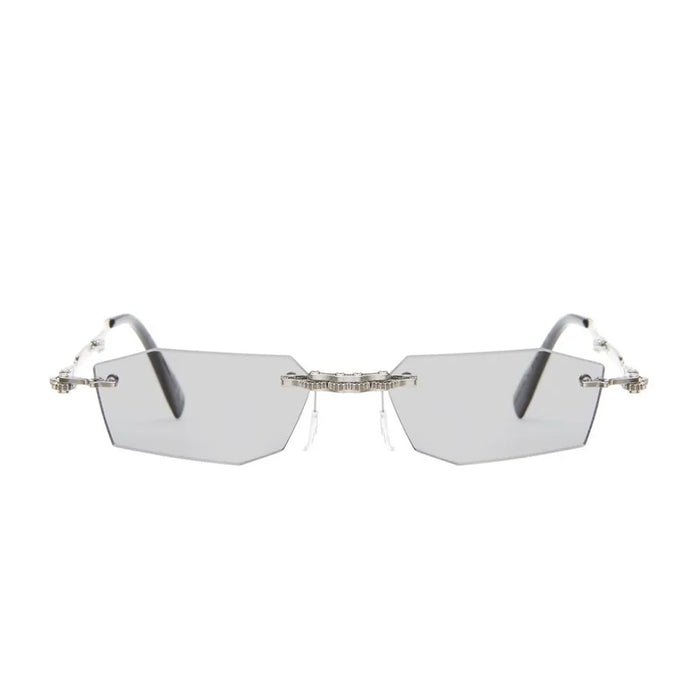 Maske H40 Argento Metal Occhiali Sole
