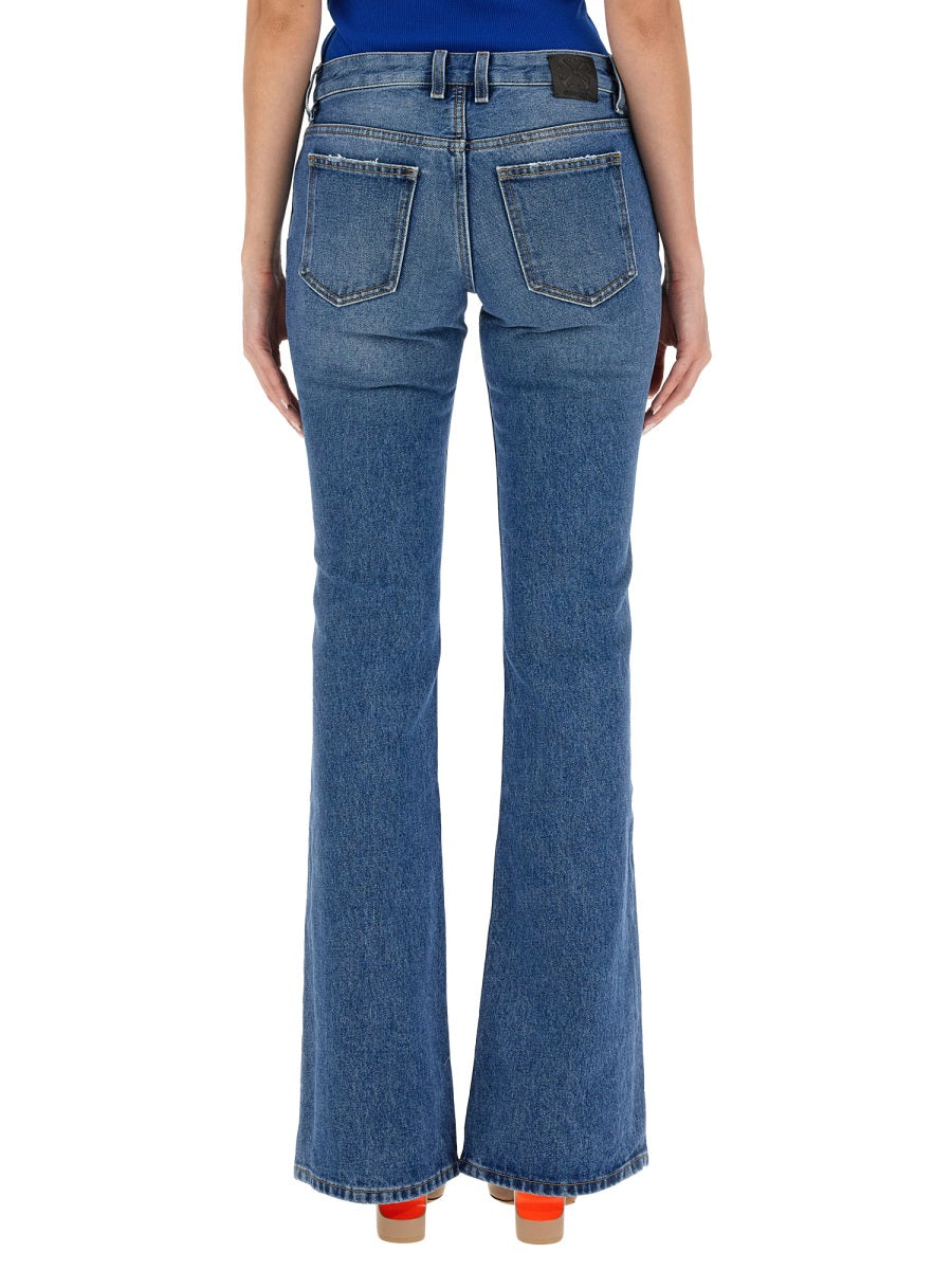 Flare Jeans Blue Cotton