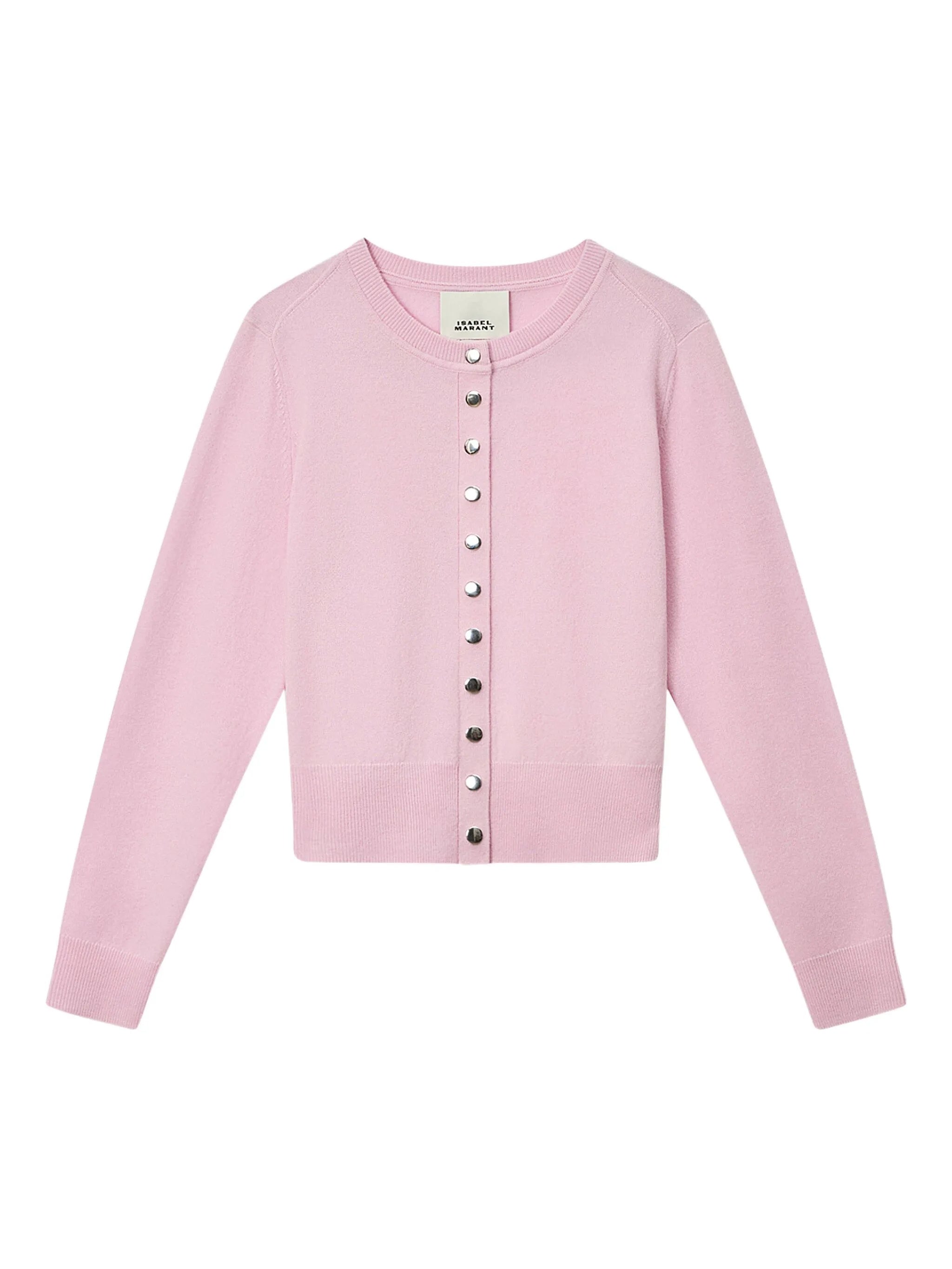 Idesia Cardigan Pink & Purple Merino Wool Ws Maglia