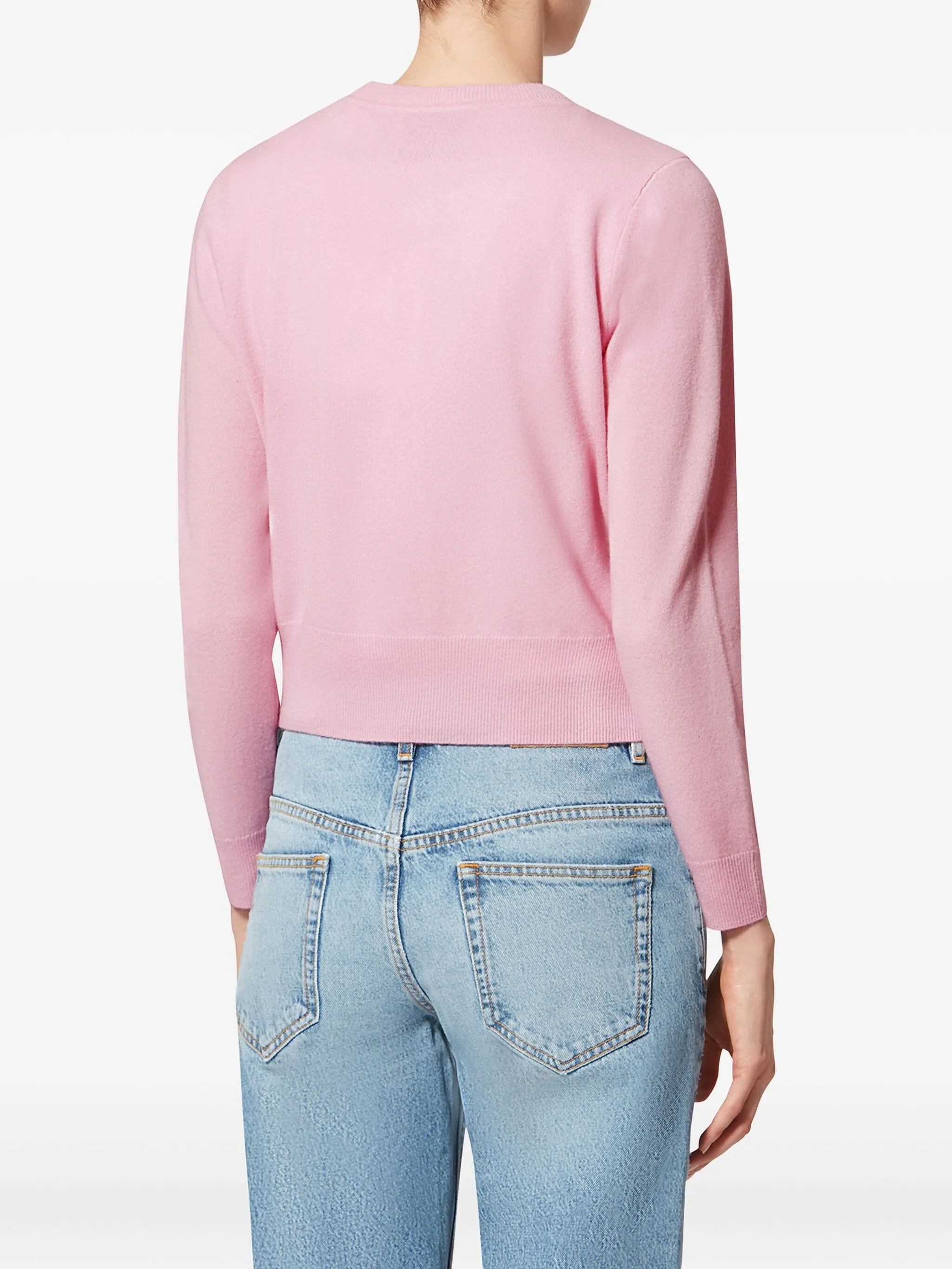 Idesia Cardigan Pink & Purple Merino Wool Ws Maglia
