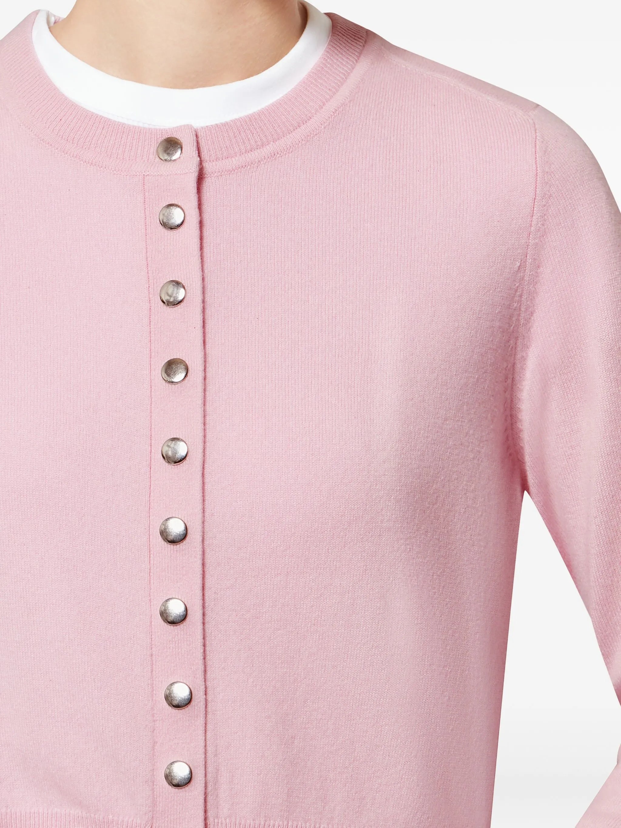 Idesia Cardigan Pink & Purple Merino Wool Ws Maglia