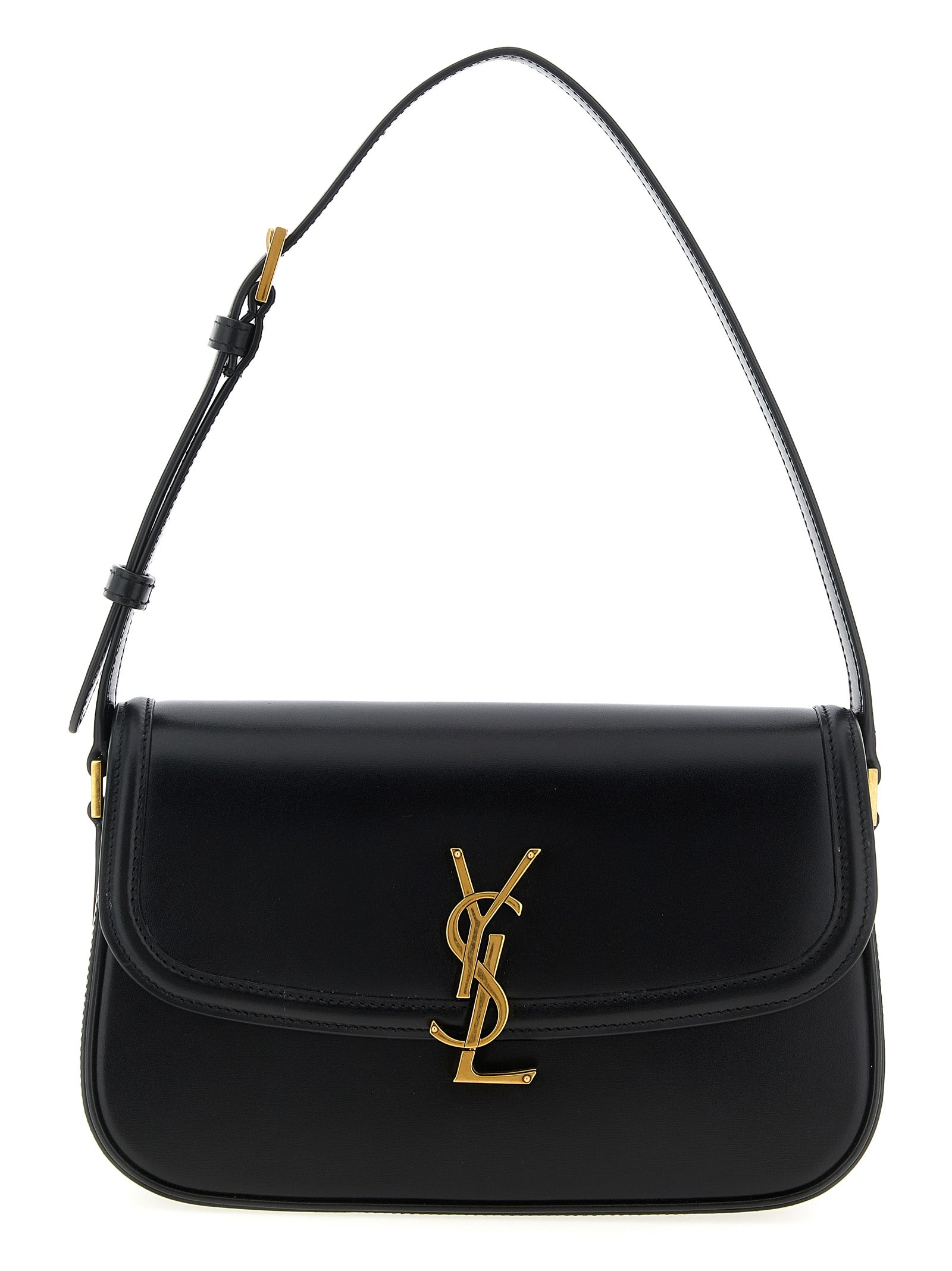 Solferino medium shoulder bag Black Calfskin Leather (bos Taurus)