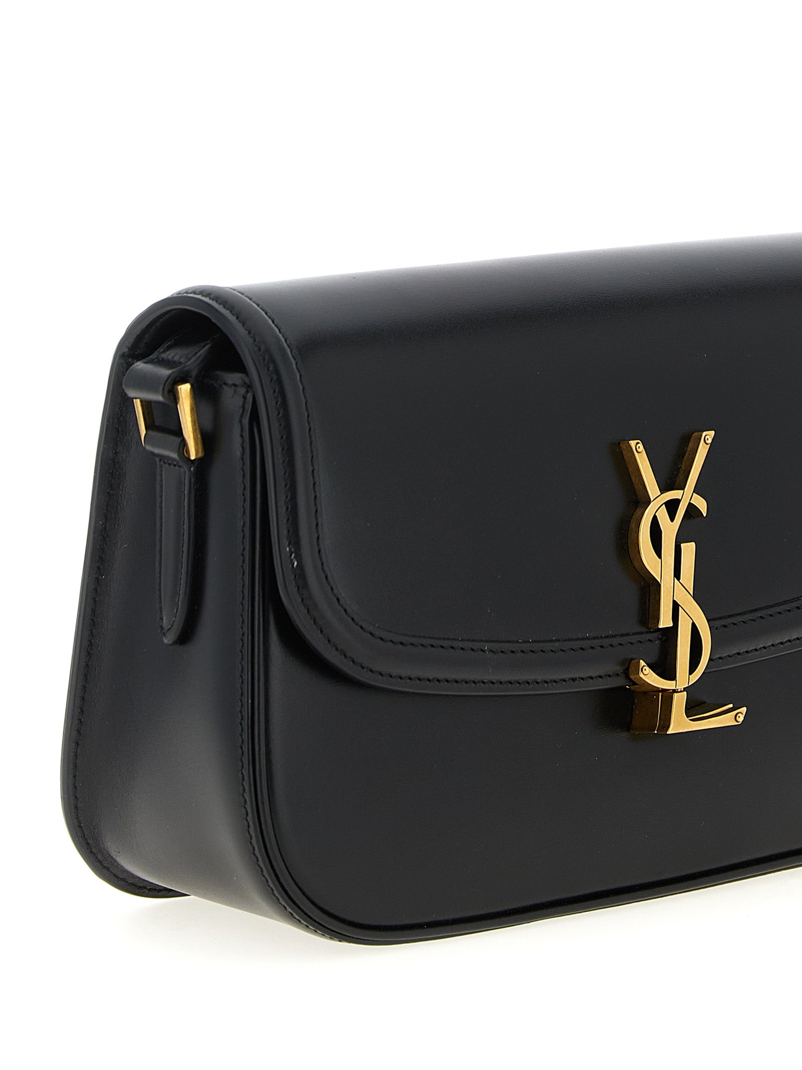 Solferino medium shoulder bag Black Calfskin Leather (bos Taurus)