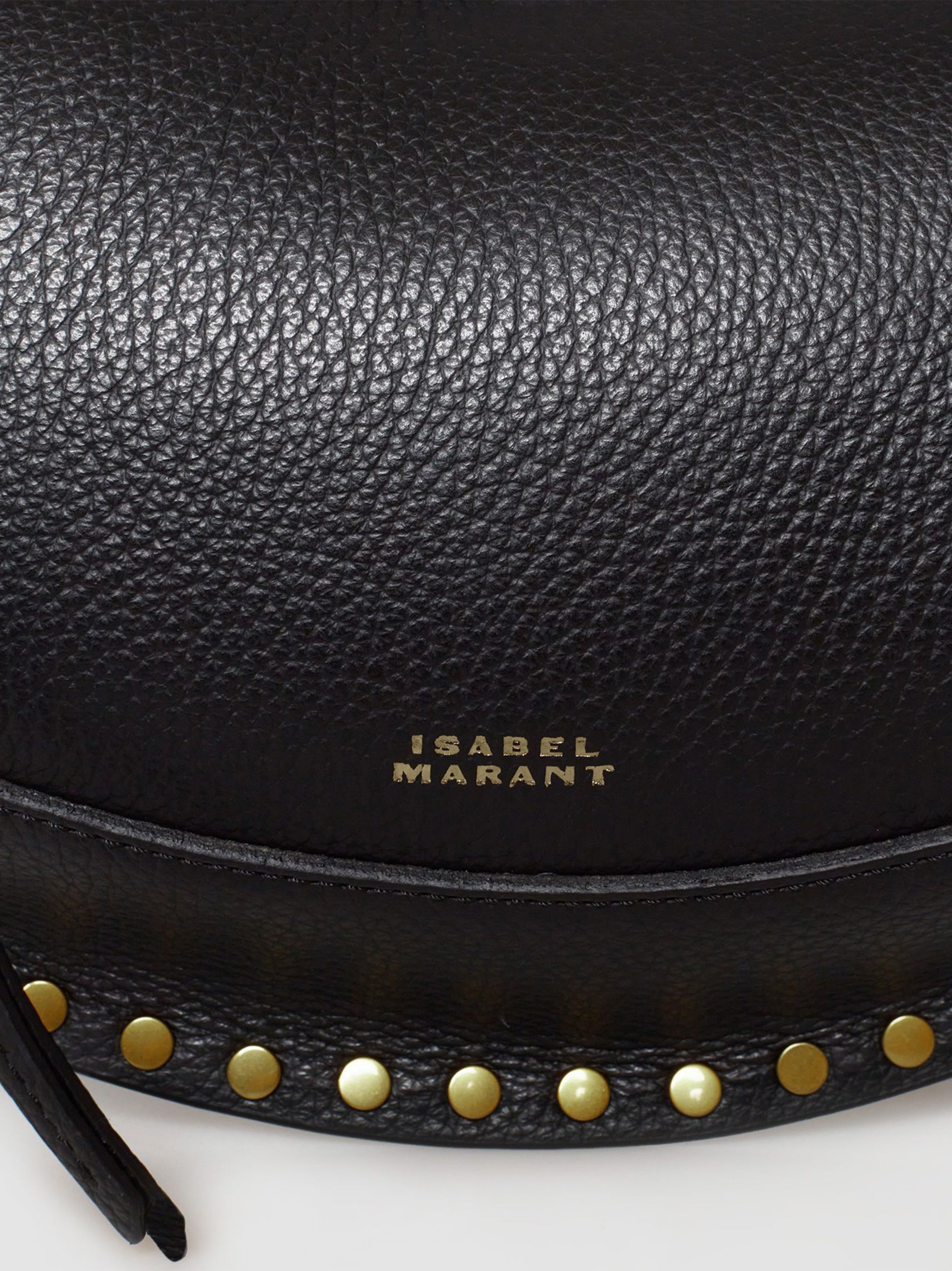 Oskan Moon Shoulder Bag Black Cow Leather Borsa