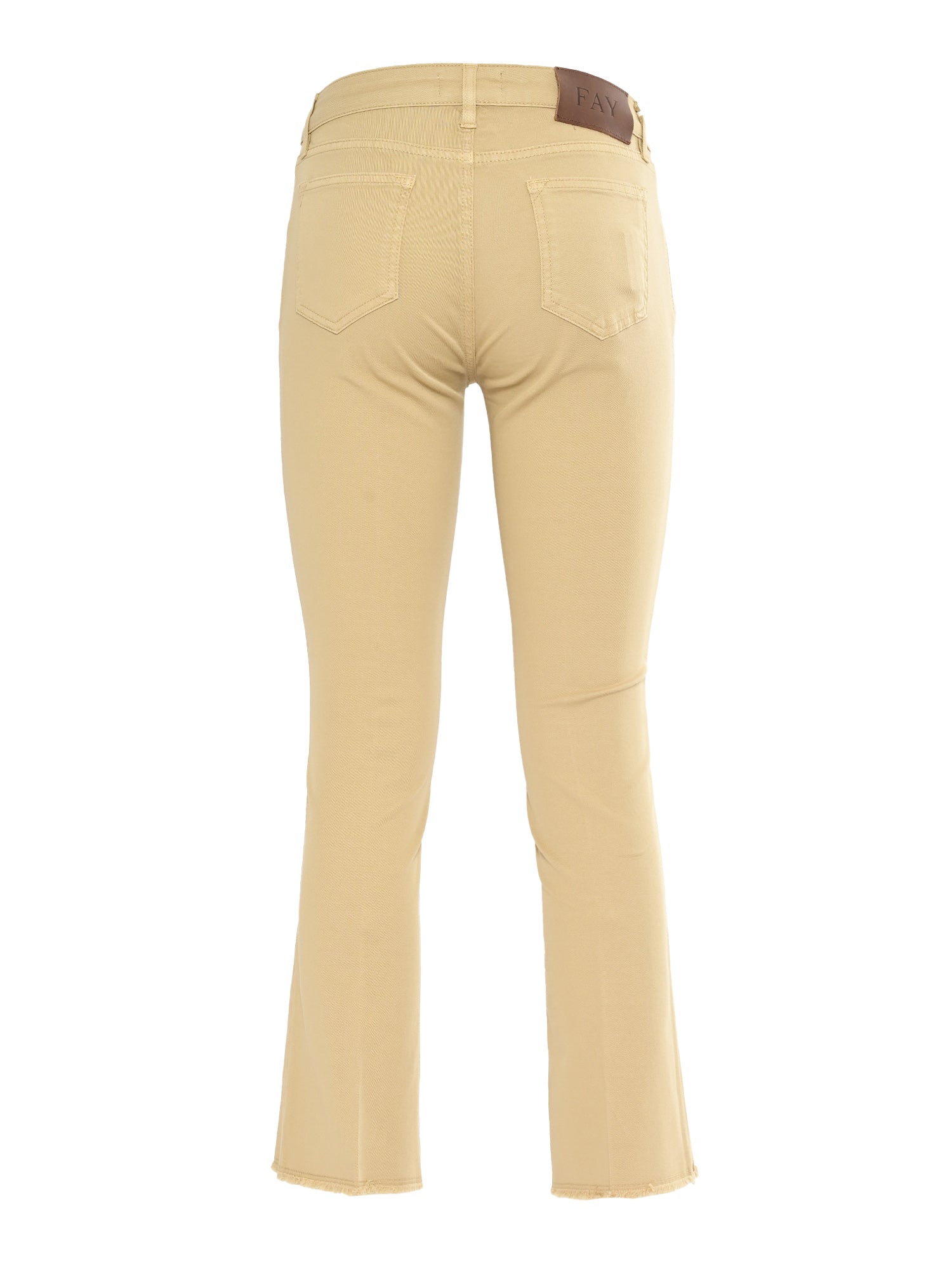 CROPPED PANTS Brown Cotton Elastane