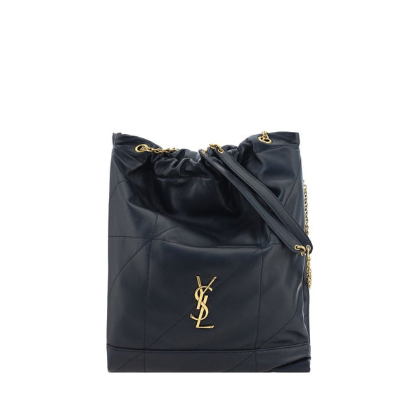 Saint Laurent 100% Lamb Ovis Aries bucket bag in black