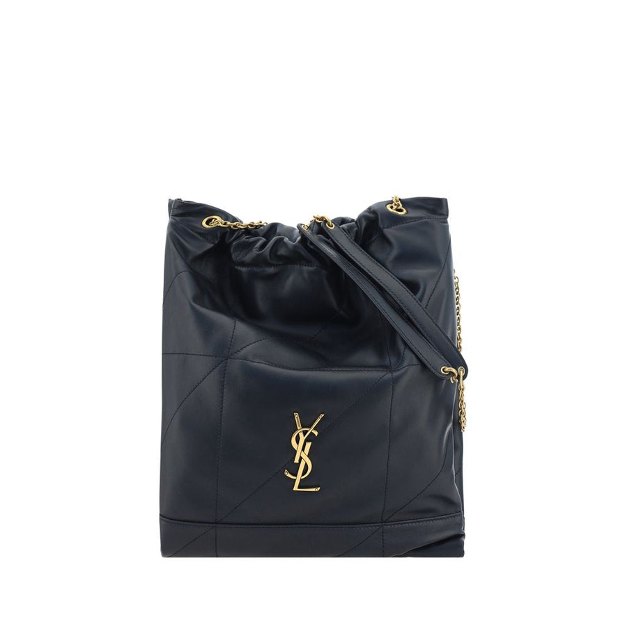Saint Laurent 100% Lamb Ovis Aries bucket bag in black