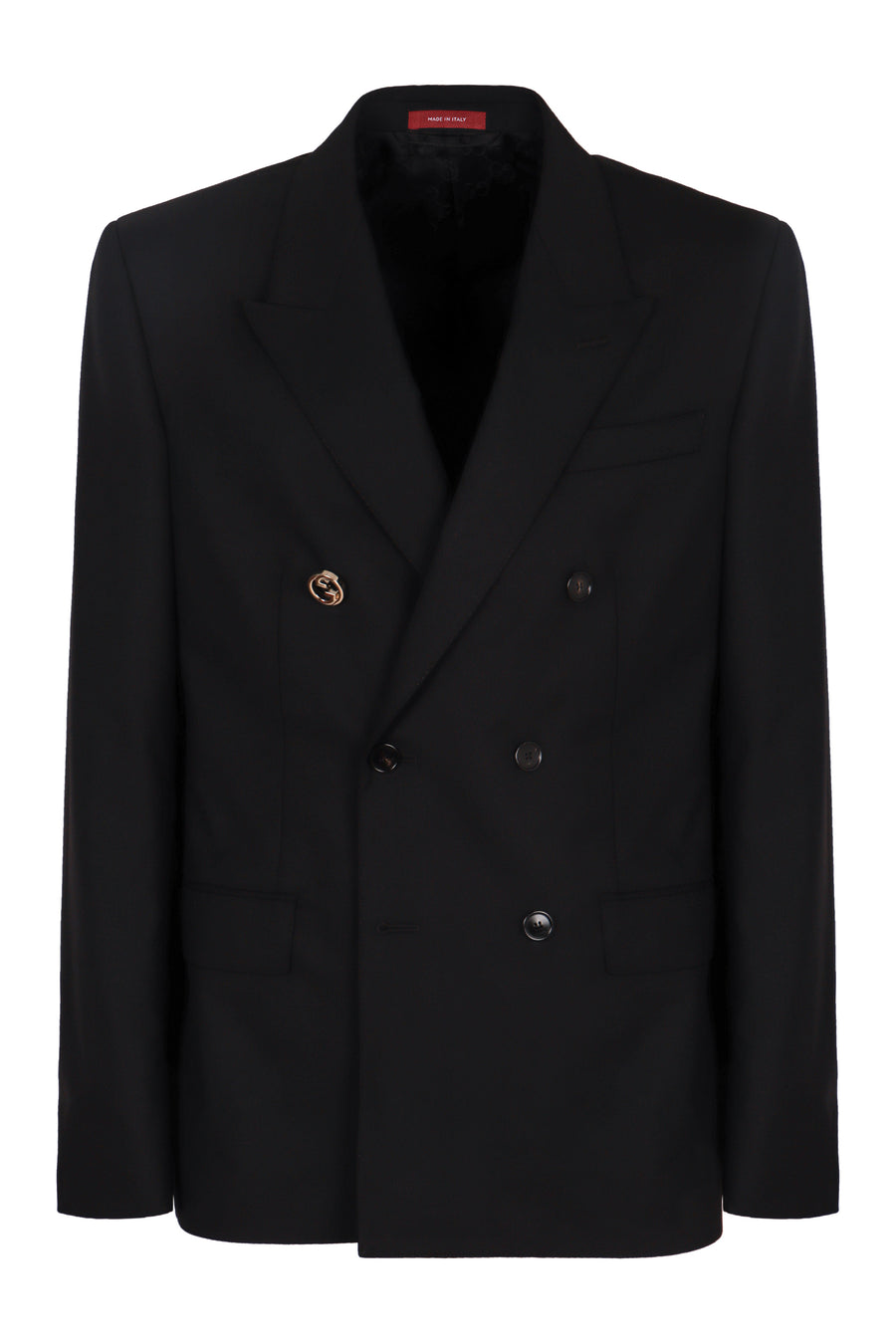 Double-Breasted Wool Jacket Black Suit & Dinner