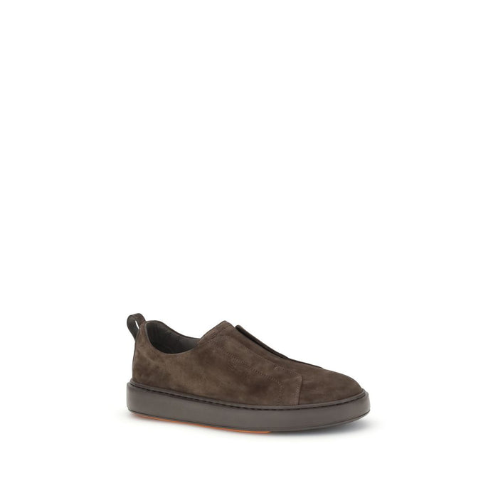 Santoni Upper: 100% Calf Leather Bos Taurus; Sole: 100% Rubber flat in brown — view 2