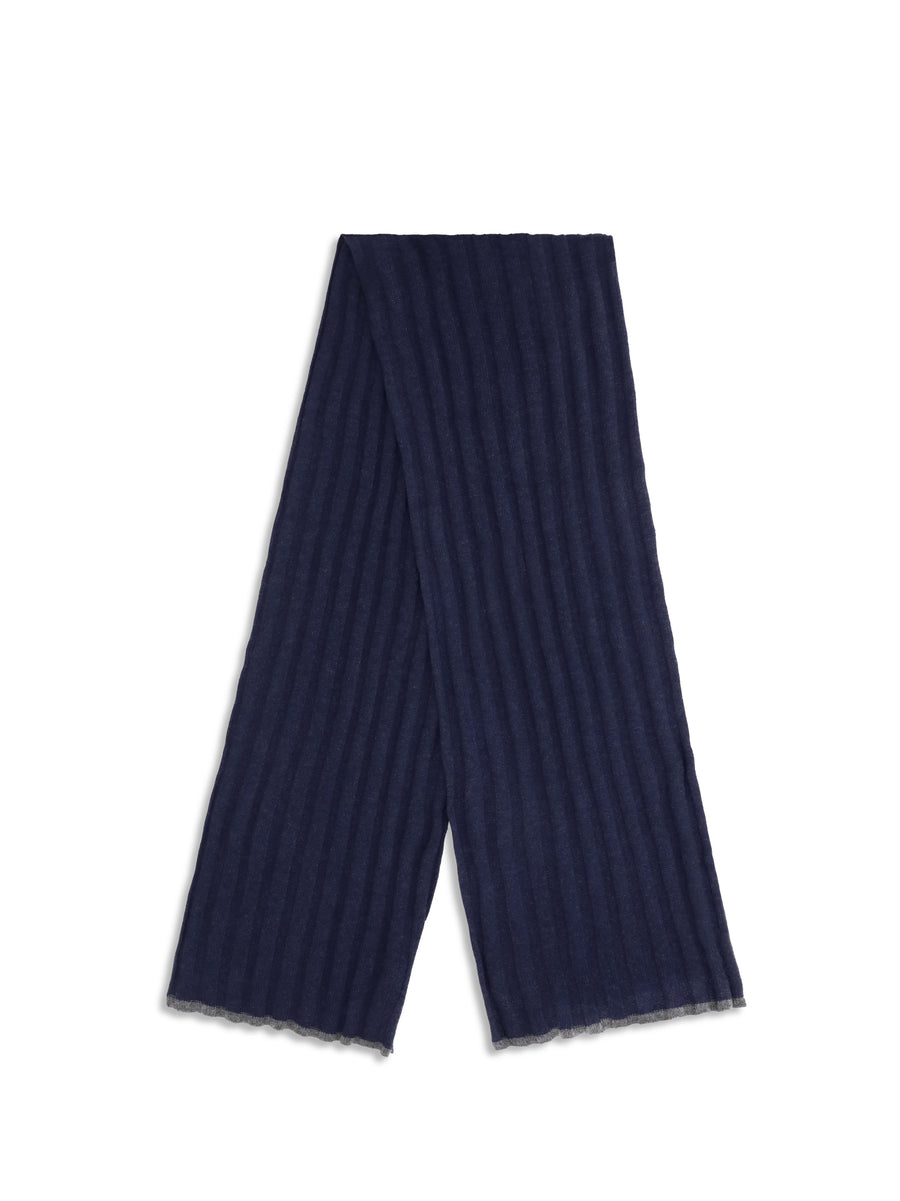 Cashmere Scarf Navy (capra Hircus)