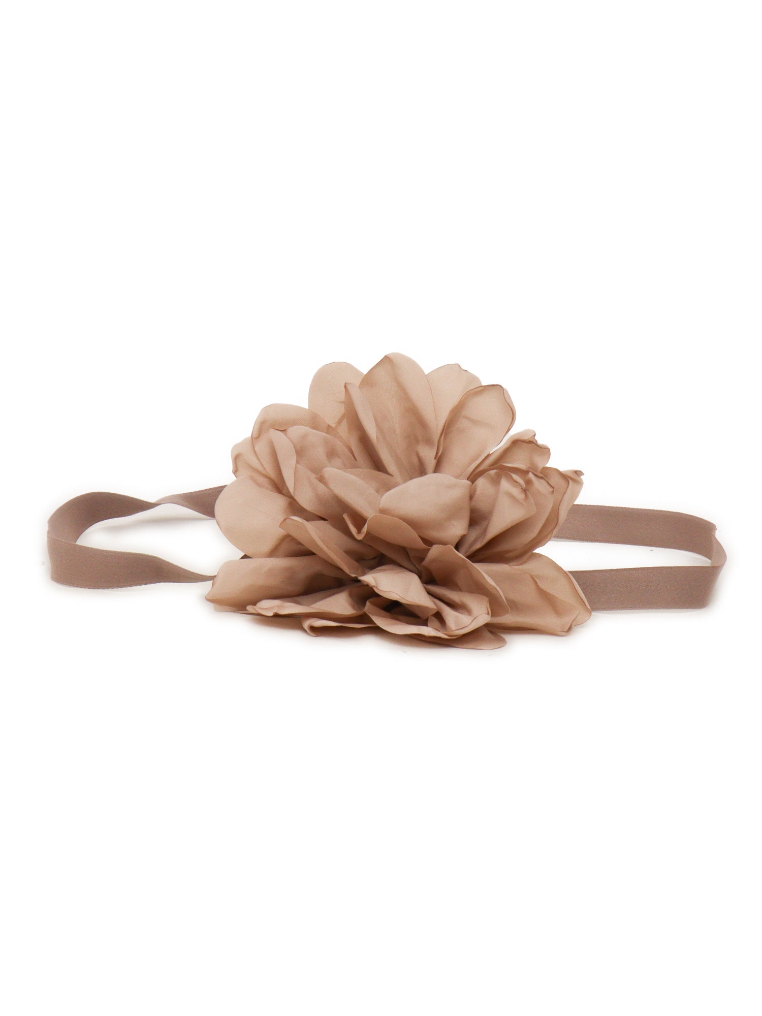 TAFFETA BELT WITH MAXI FLOWER Beige