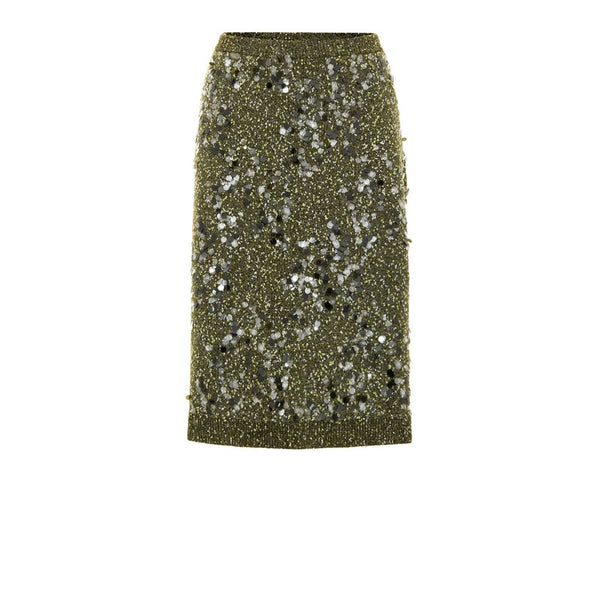 Gucci 51% Viscose skirt in green