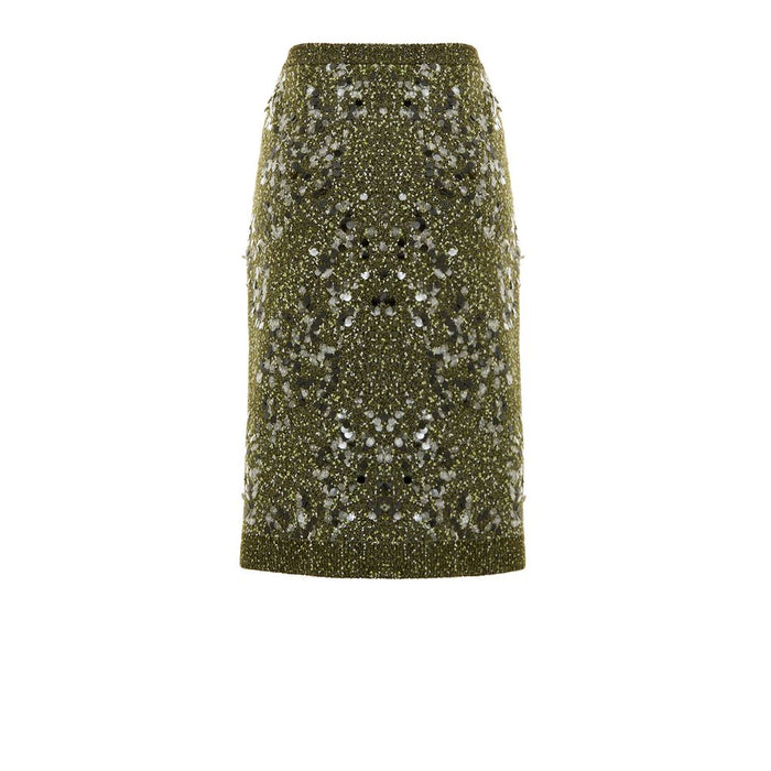 Gucci 51% Viscose skirt in green — view 2