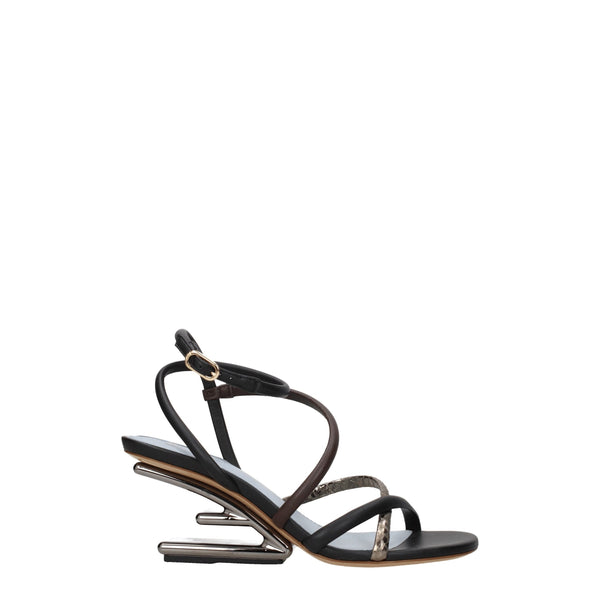 Fendi Leather sandal in multicolor