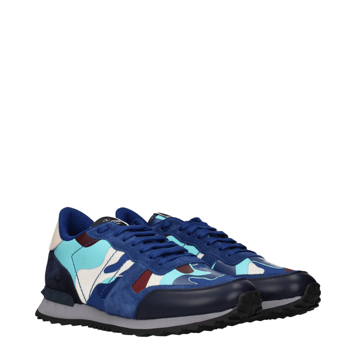 Valentino Garavani Leather sneaker in blue — view 2