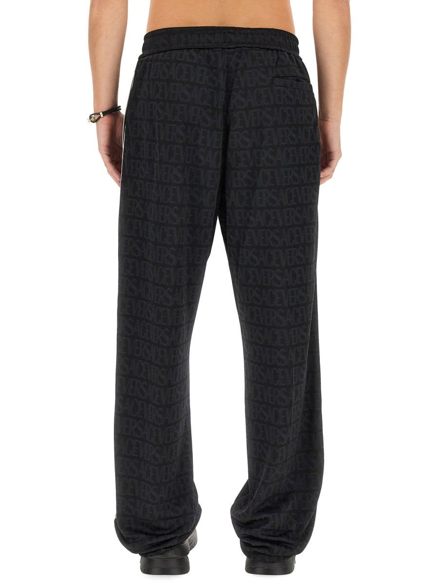 Jogging Pants Black Polyester Track
