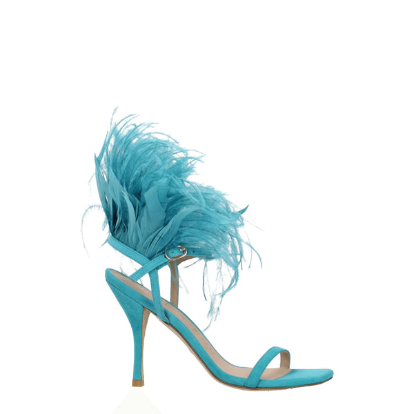 Stuart Weitzman Suede upper heel in blue