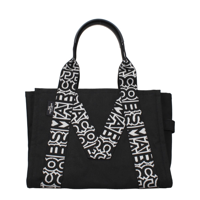 Black Fabric Shoulder Bag
